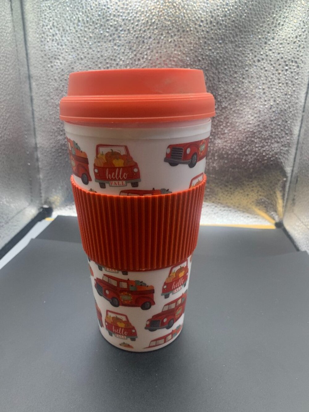 Hello Fall Acrylic Plastic Travel Tumbler SELLING AS IS